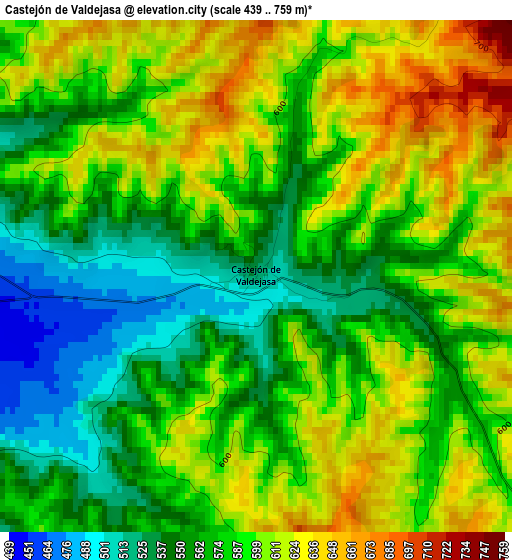 Castejón de Valdejasa elevation map