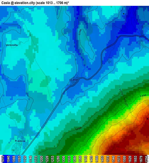 Casla elevation map