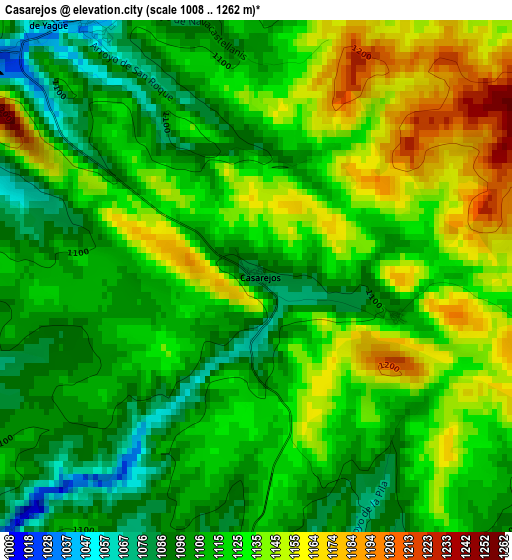 Casarejos elevation map