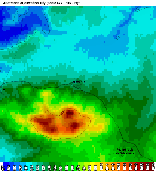 Casafranca elevation map