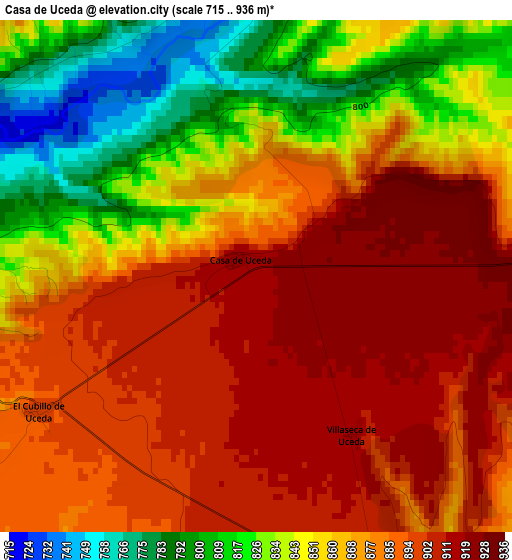 Casa de Uceda elevation map