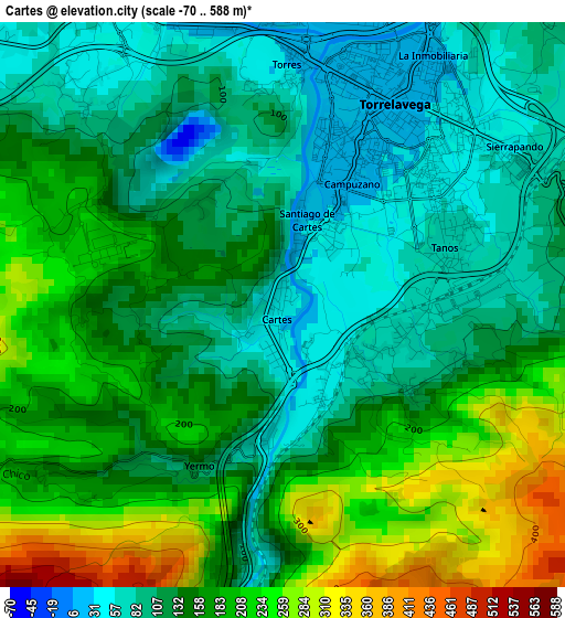 Cartes elevation map