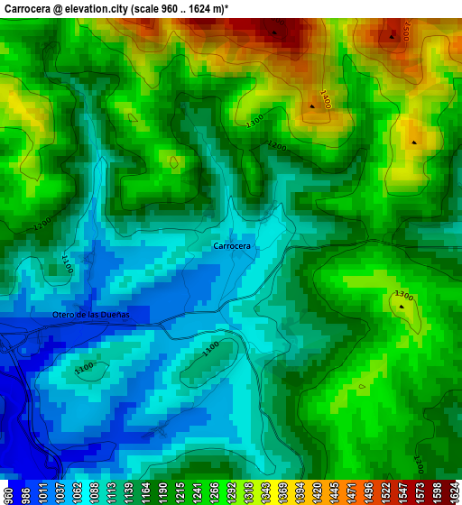 Carrocera elevation map