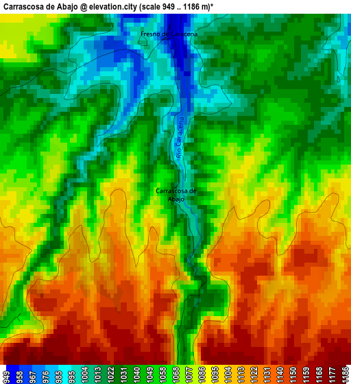 Carrascosa de Abajo elevation map