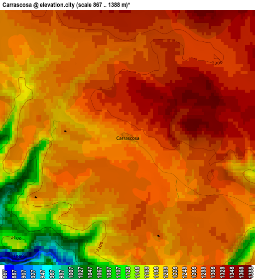 Carrascosa elevation map