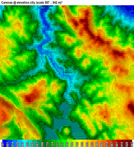 Carenas elevation map