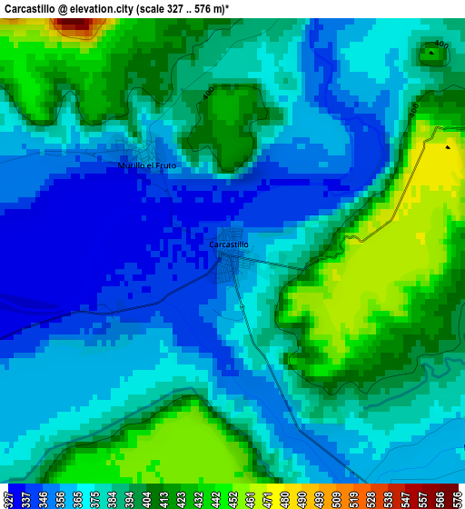 Carcastillo elevation map