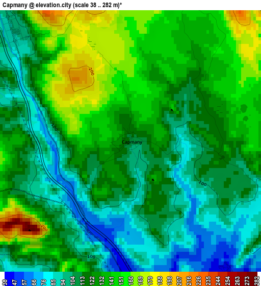 Capmany elevation map