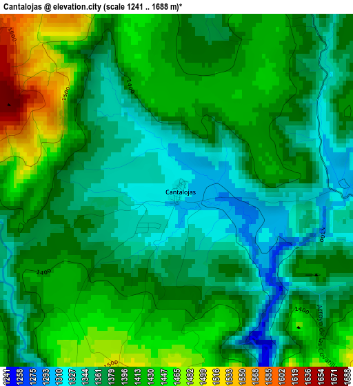 Cantalojas elevation map