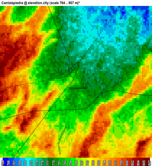 Cantalapiedra elevation map