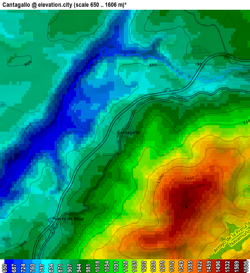 Cantagallo elevation map