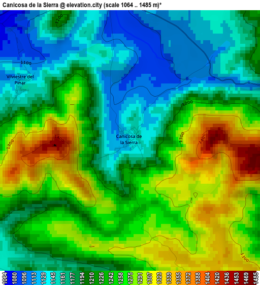 Canicosa de la Sierra elevation map