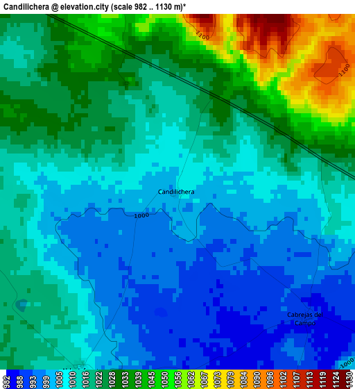 Candilichera elevation map