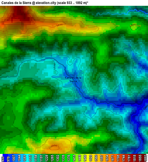 Canales de la Sierra elevation map