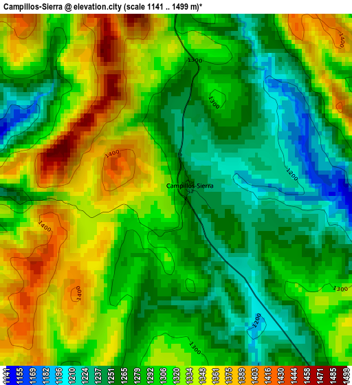 Campillos-Sierra elevation map