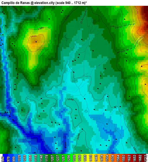 Campillo de Ranas elevation map