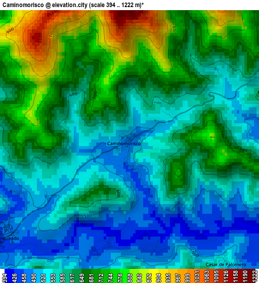 Caminomorisco elevation map