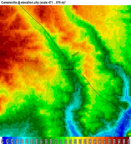 Camarenilla elevation map