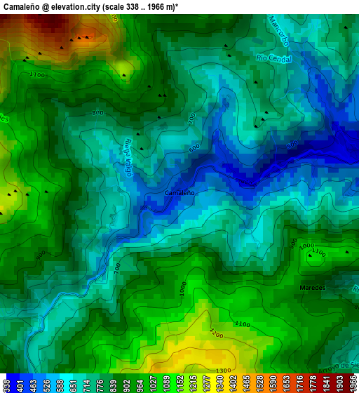 Camaleño elevation map