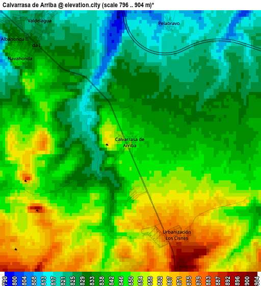 Calvarrasa de Arriba elevation map