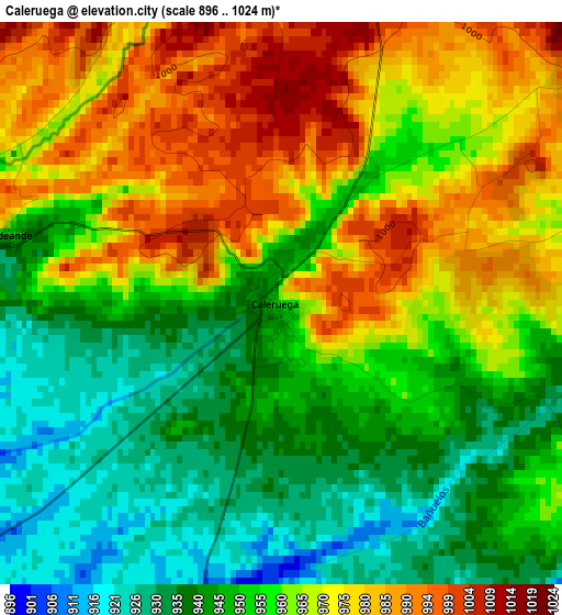 Caleruega elevation map