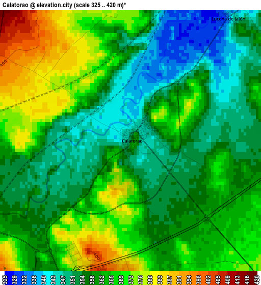 Calatorao elevation map