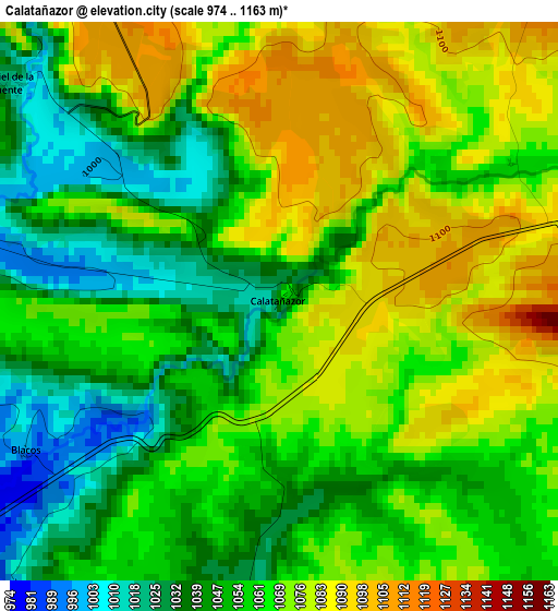 Calatañazor elevation map