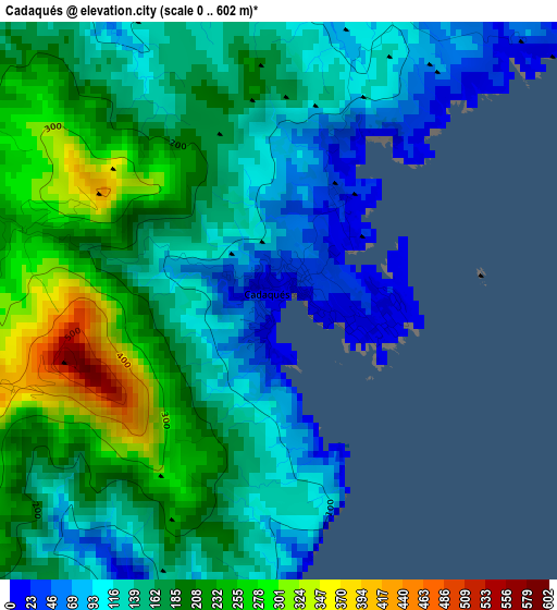 Cadaqués elevation map