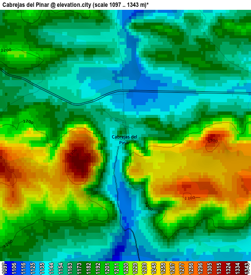 Cabrejas del Pinar elevation map