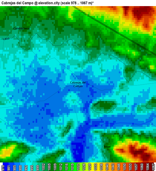 Cabrejas del Campo elevation map