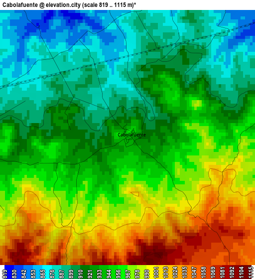 Cabolafuente elevation map