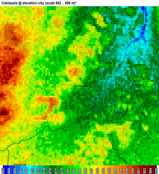 Cabizuela elevation map