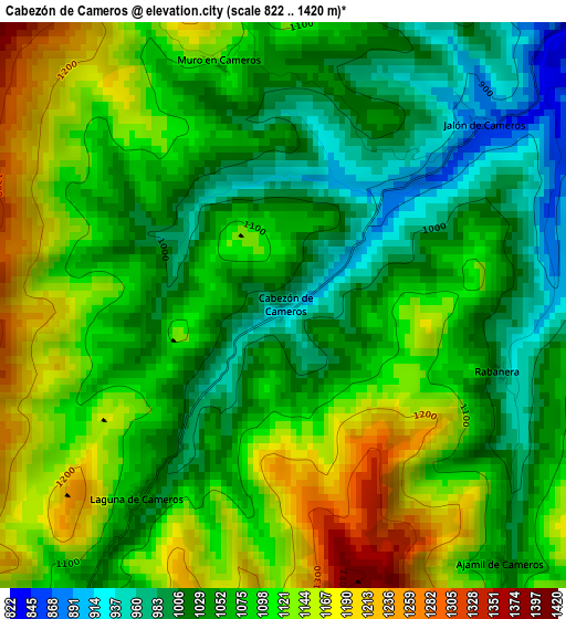 Cabezón de Cameros elevation map