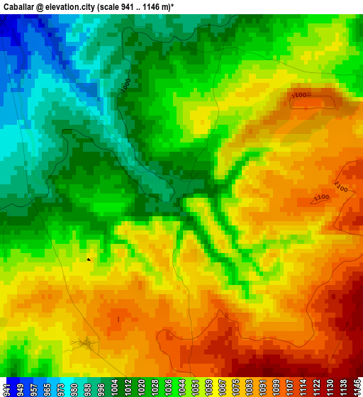 Caballar elevation map