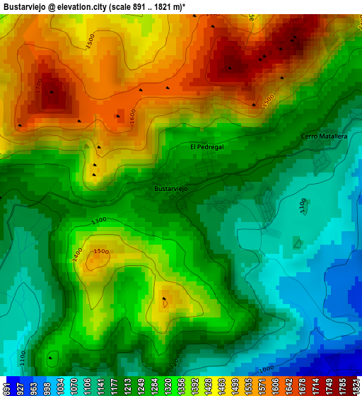 Bustarviejo elevation map