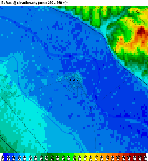 Buñuel elevation map