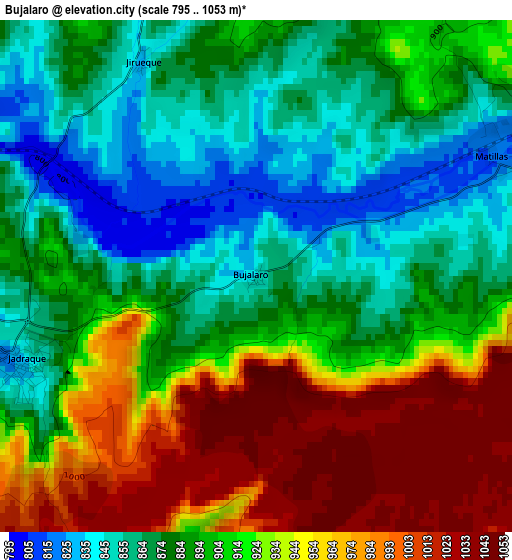 Bujalaro elevation map