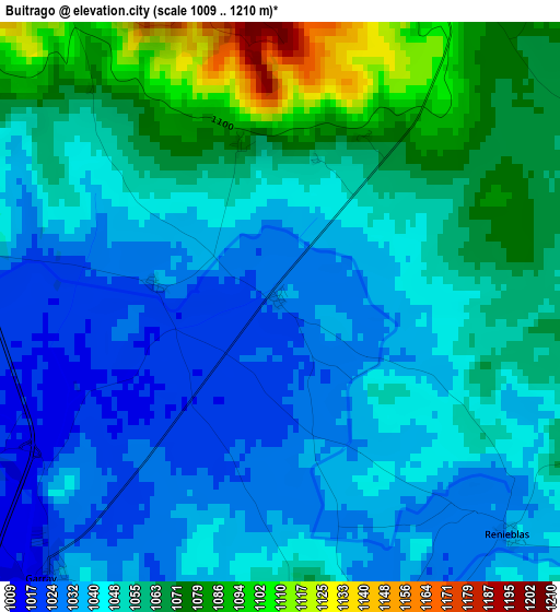 Buitrago elevation map