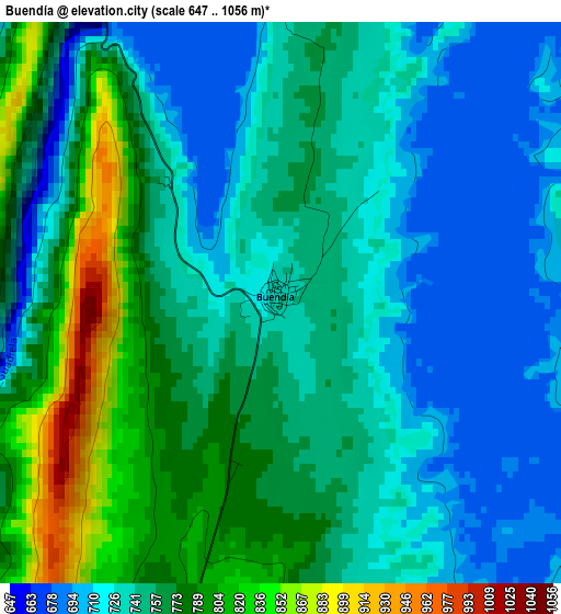 Buendía elevation map