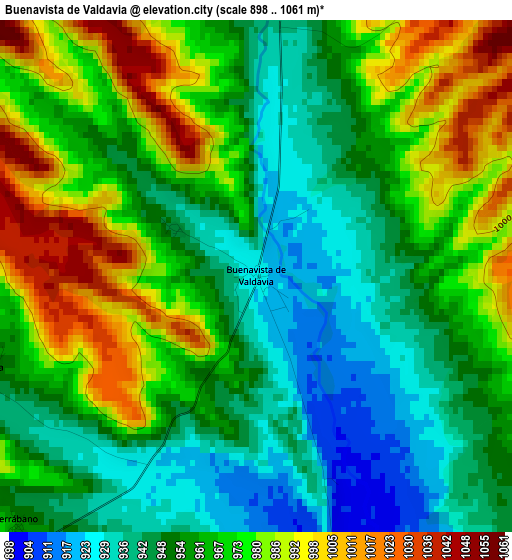 Buenavista de Valdavia elevation map