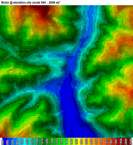 Broto elevation map