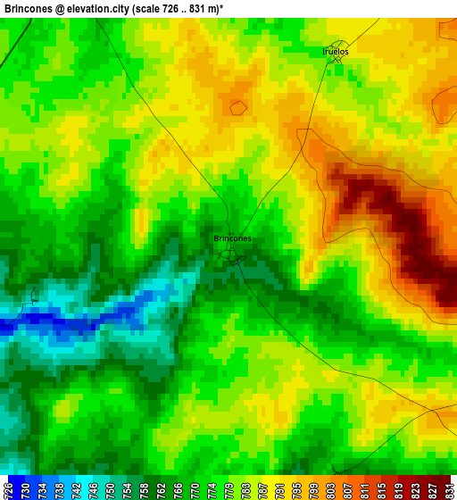 Brincones elevation map