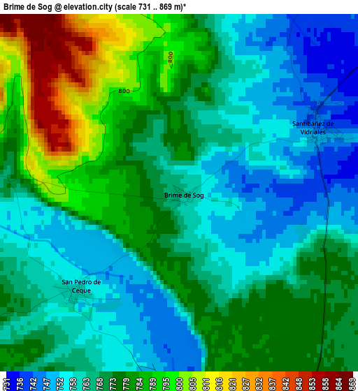 Brime de Sog elevation map