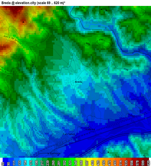 Breda elevation map