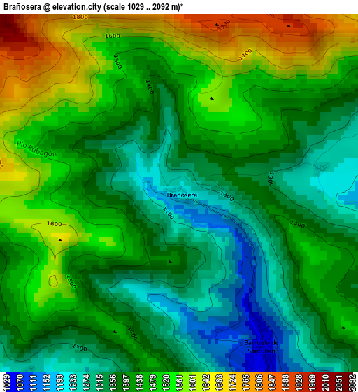 Brañosera elevation map