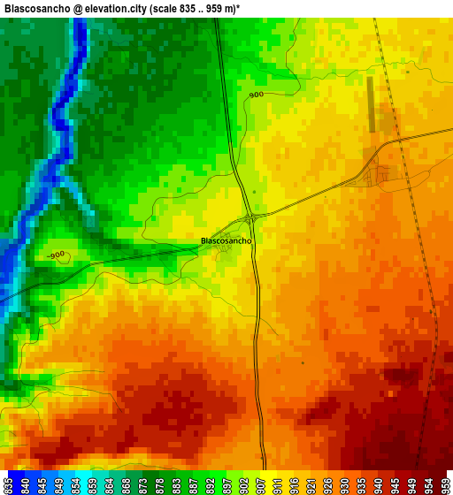 Blascosancho elevation map