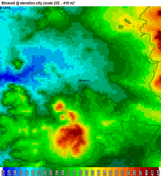 Binaced elevation map