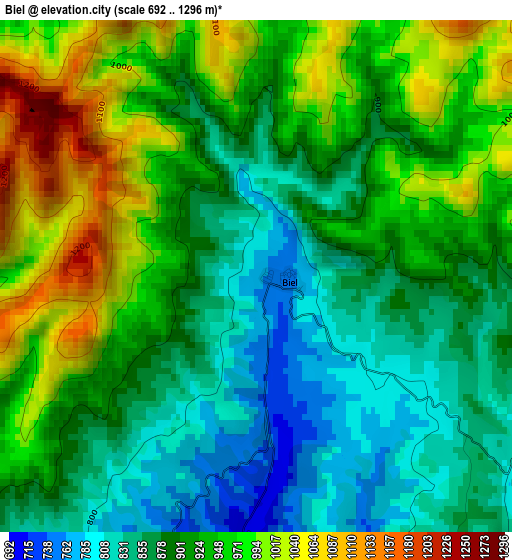 Biel elevation map