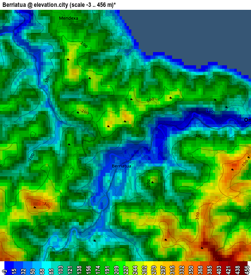 Berriatua elevation map