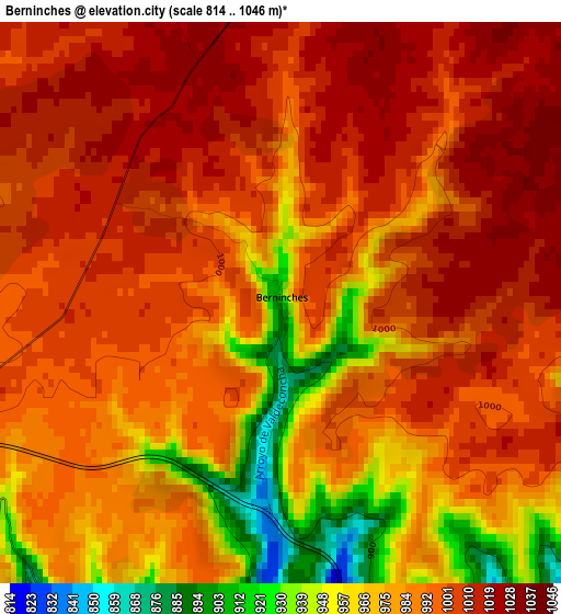 Berninches elevation map